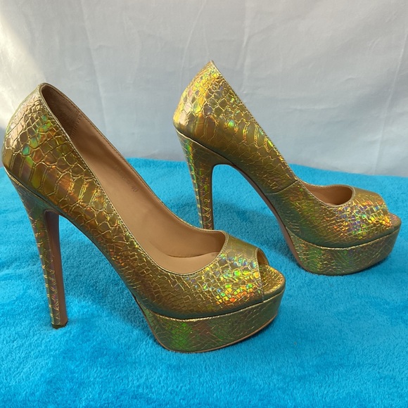 WONSI Peep toe platform pumps - Picture 2 of 5